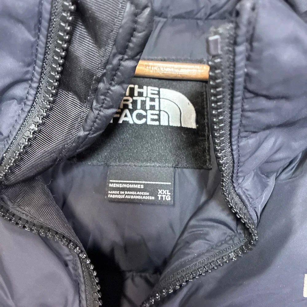 VTG The‎ North Face Nuptse 700 Puffer Vest Mens XXL Black Hooded Down Insulated